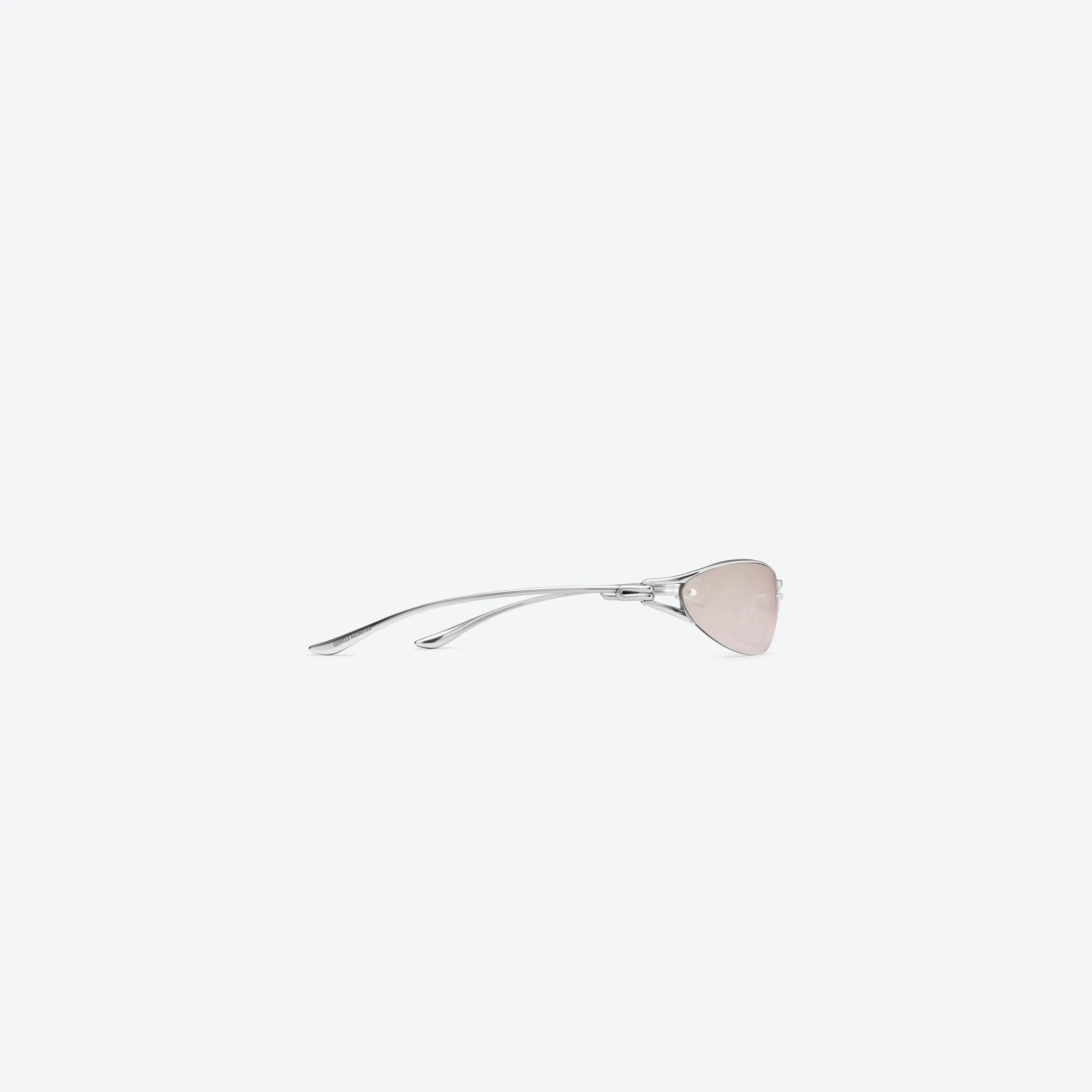 Lunettes de Soleil Femme Wraparound Argenté/Brun - Gentle Monster Futura 03 by Skyler Eyes