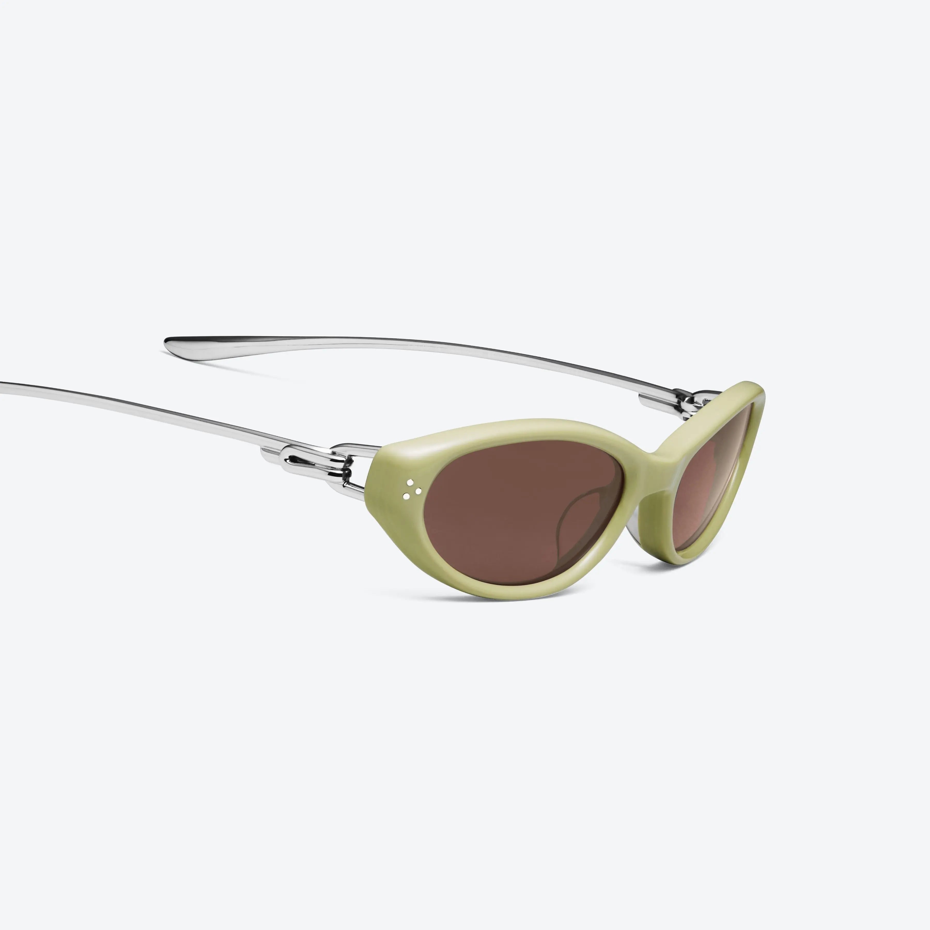 Lunettes de Soleil Femmes Cat-Eye Vert / Marron - Gentle Monster Crepe 01 by Skyler Eyes