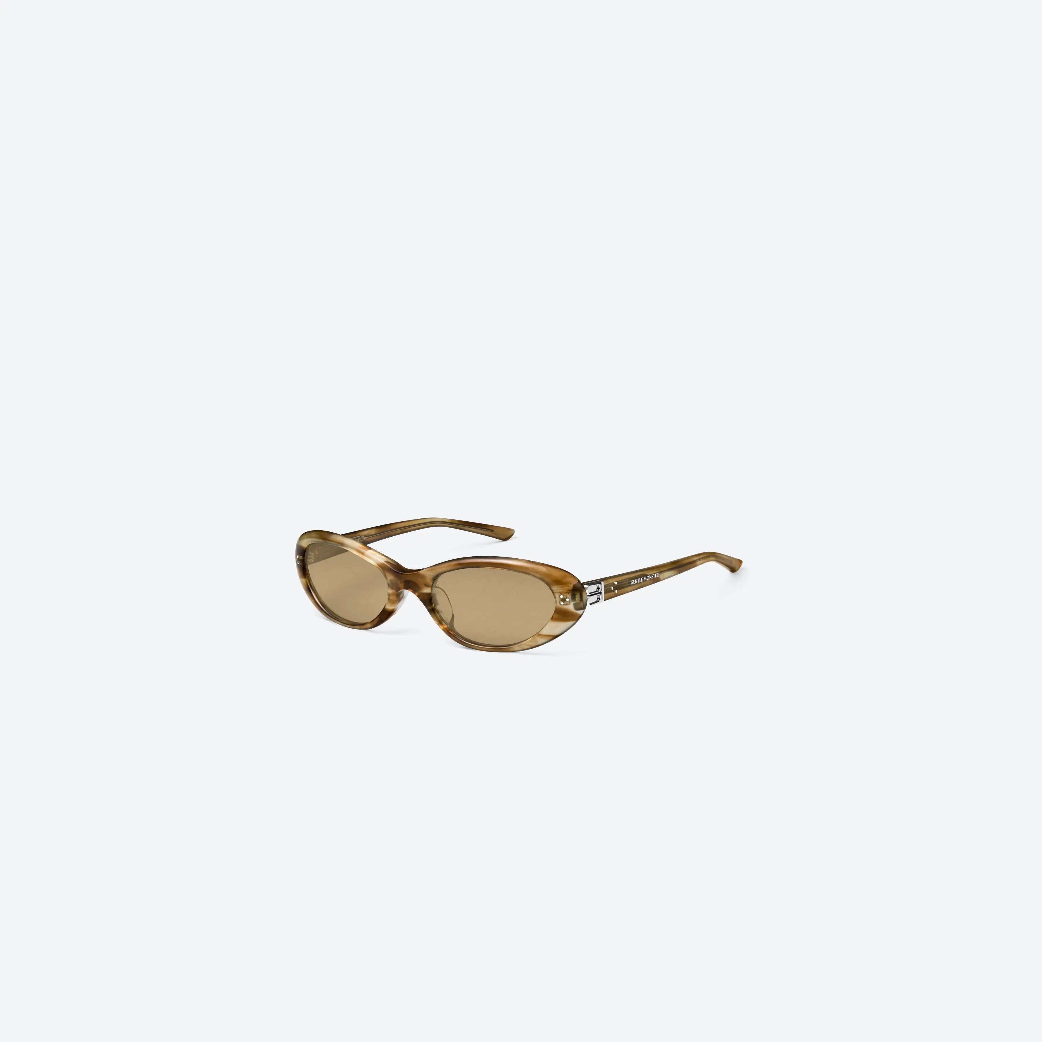 Lunettes de Soleil Femme Ovales Ecaille/Brun - Gentle Monster Cinnamon T8 by Skyler Eyes