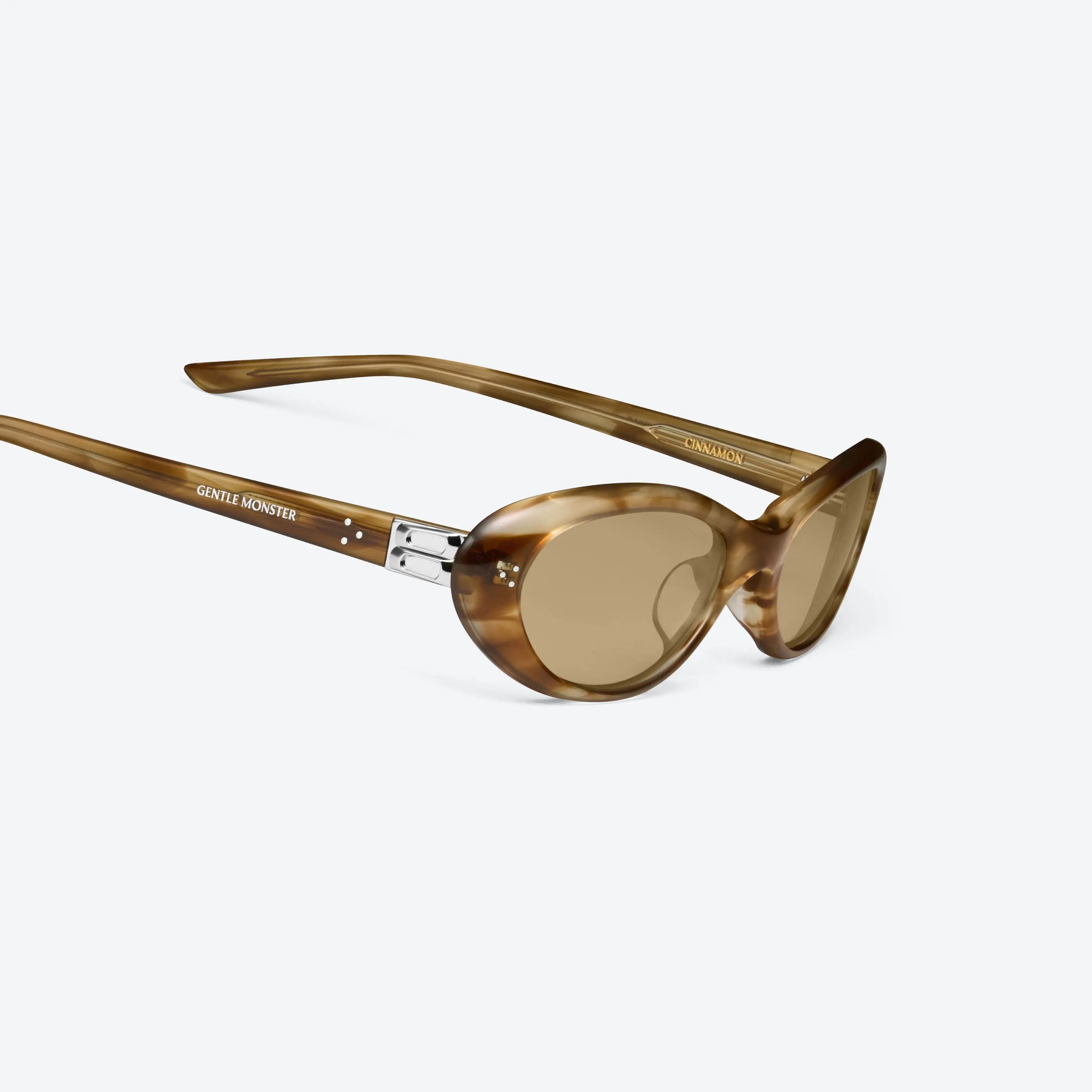Lunettes de Soleil Femme Ovales Ecaille/Brun - Gentle Monster Cinnamon T8 by Skyler Eyes