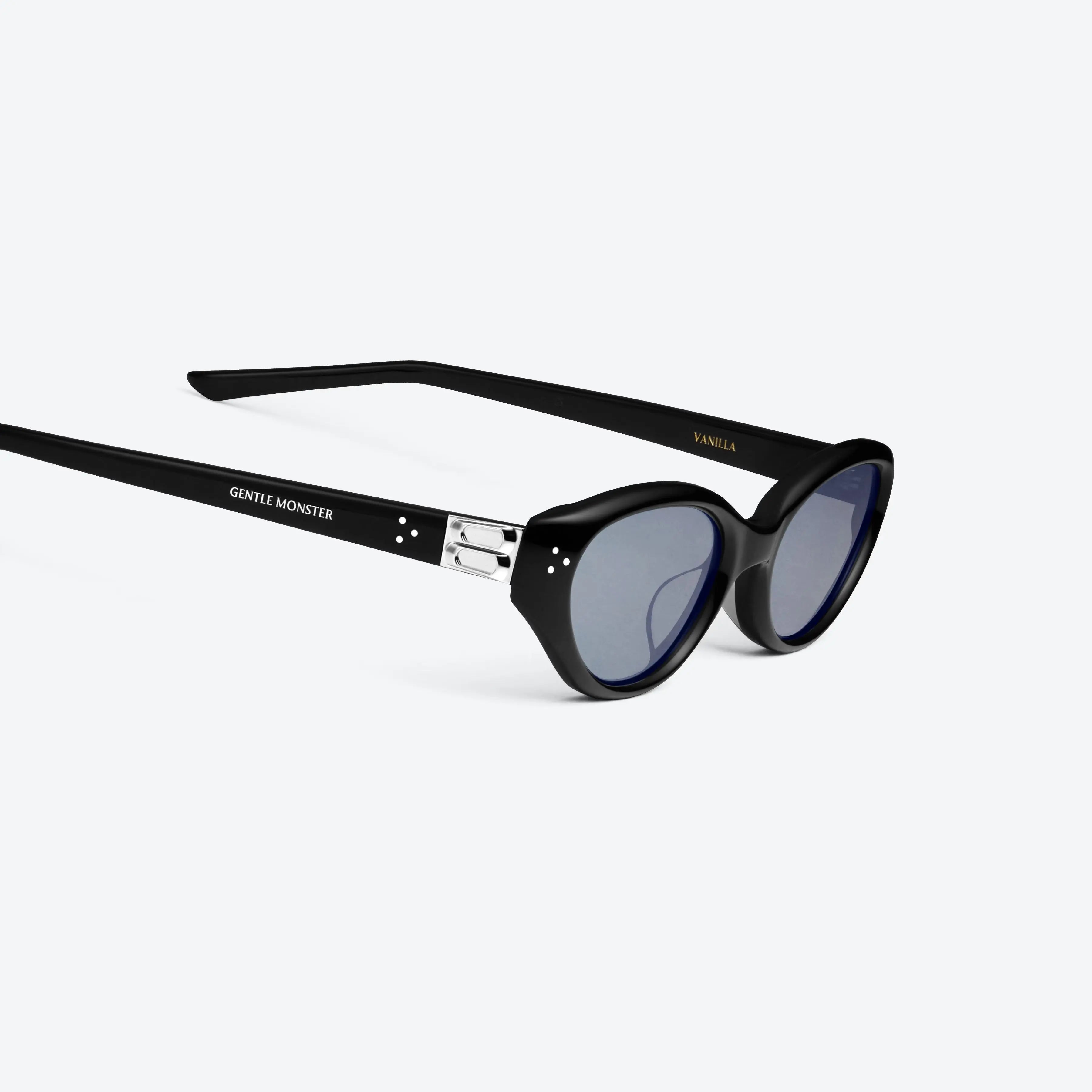 Gentle Monster Vanilla 01(SM) - Lunettes de Soleil Femme Cat-Eye Noir by Skyler Eyes