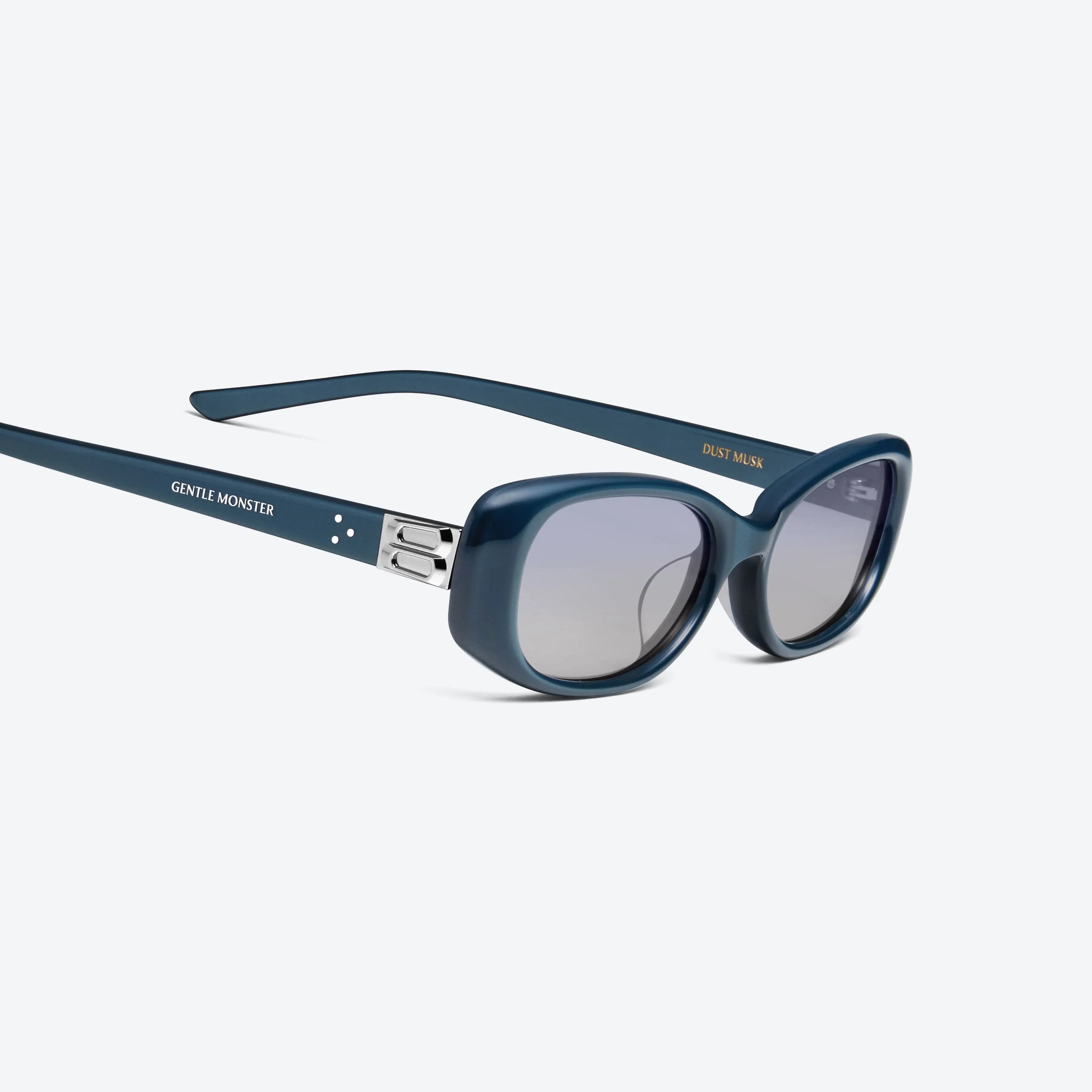 Lunettes de Soleil Mixte Carrées Bleu/Argent - Gentle Monster Dust Musk BL9 by Skyler Eyes