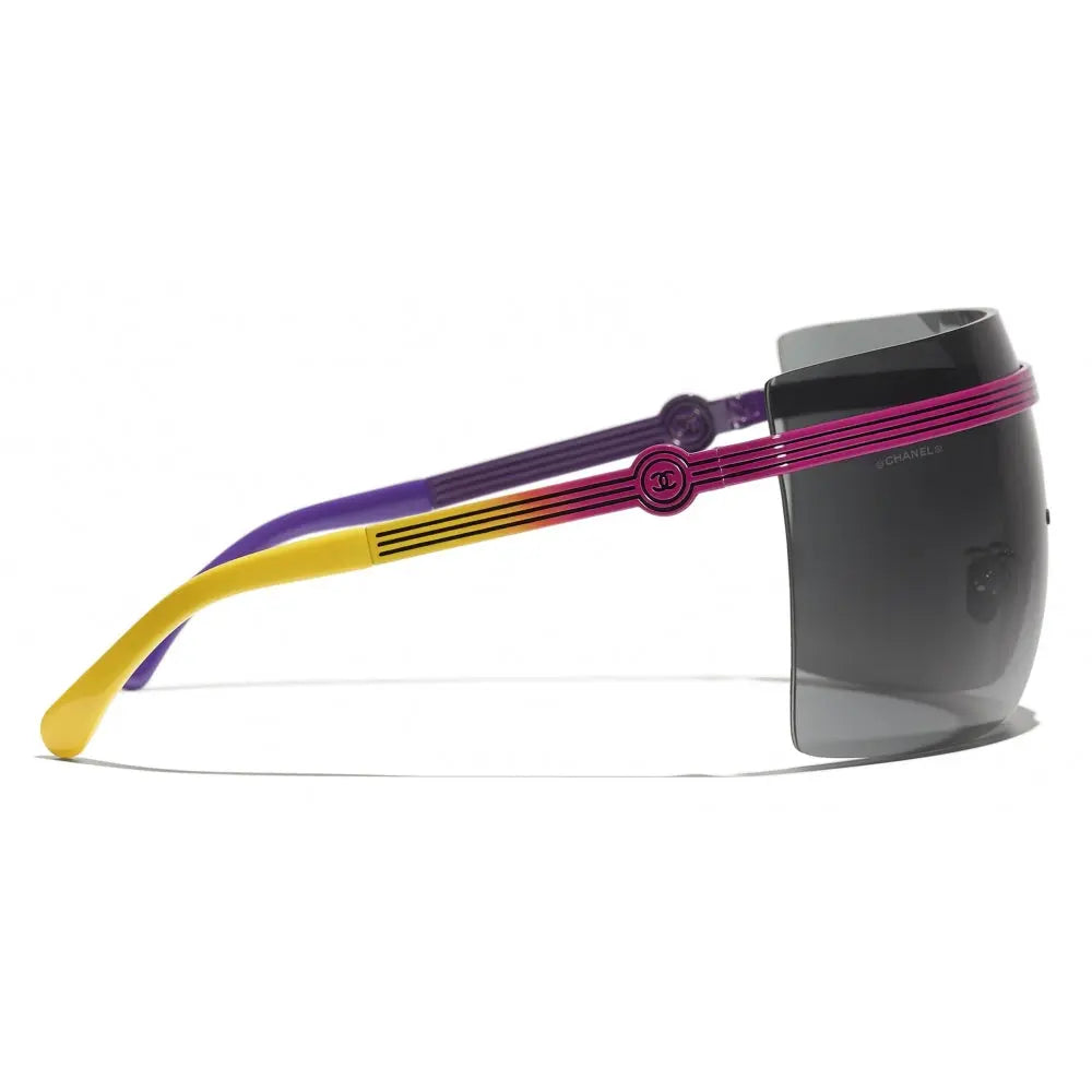 Lunettes de soleil Chanel - Masque - Rose, violet, gris foncé by Skyler Eyes